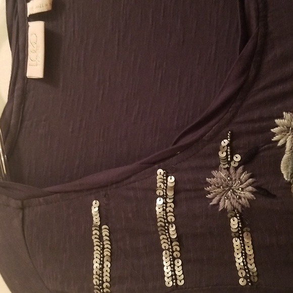 Lori Goldstein Lavish Collection sequin top - Picture 5 of 7